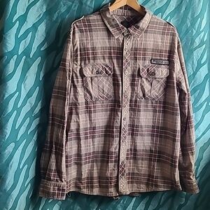 🏍Harley Davidson Plaid Long Sleeve Button down Shirt GREY ⚫️ SIZE XL